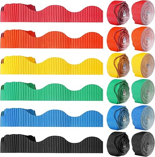 Miniatura 4 de Harloon 6 tableros de anuncios de 300 pies, bordes decorativos para el aula, tablón de anuncios, decoración de tablero de anuncios para profesores,