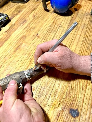 Miniatura 3 de RevMark Lápiz hexagonal plateado con plomo plateado, paquete de 12, fabricado en los Estados Unidos, marcado de calidad para trabajadores de la