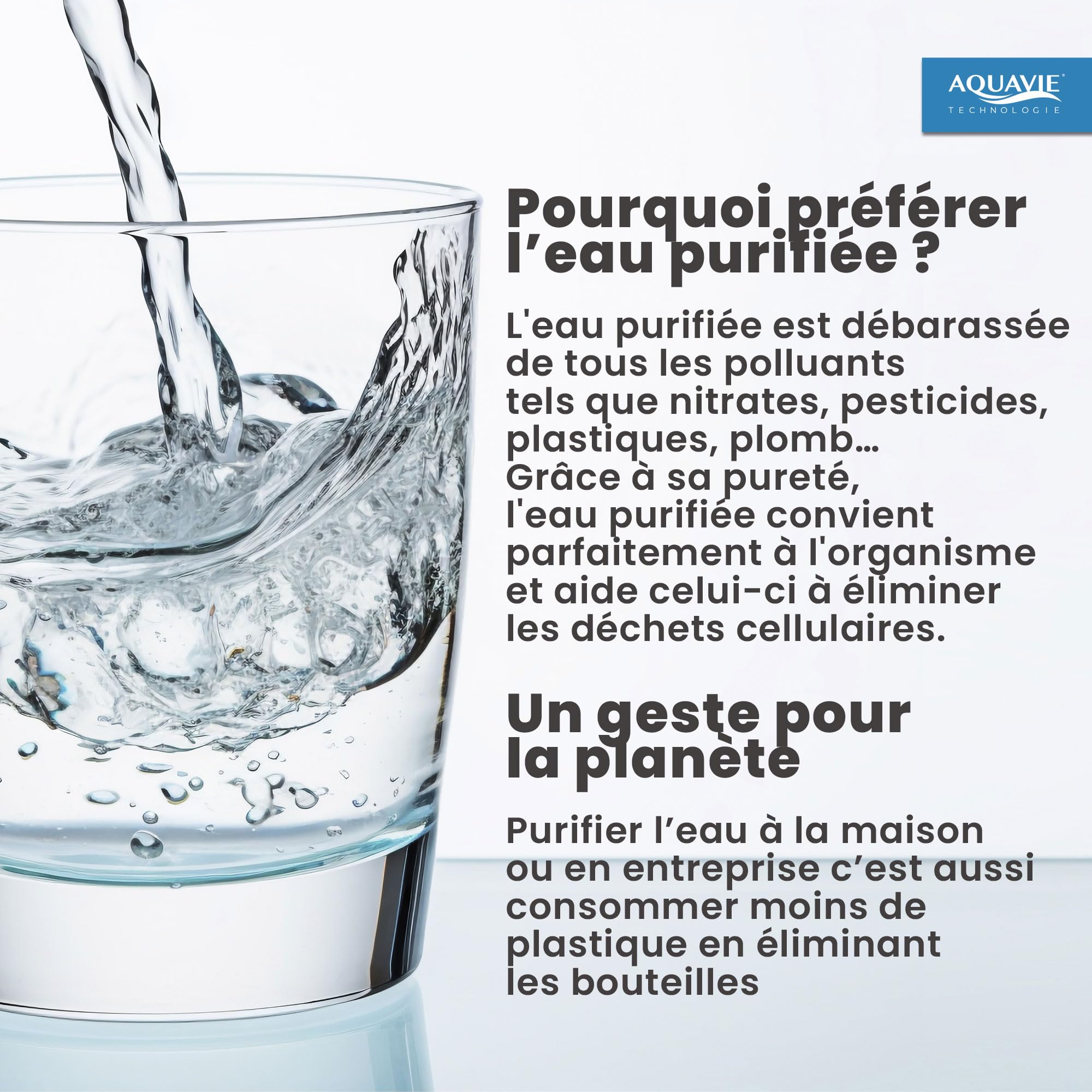 B0DH558Y3H– Aquavie Technologie - Membrane de Rechange pour Système d'Osmose Inverse (RO-10CF-200G) - 750L/Jour - Compatible avec OsmoDRINK