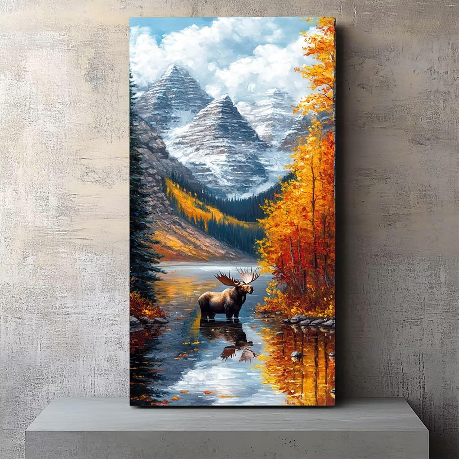 山 数字油絵 キャンバス 数字キット塗り絵 手塗り DIY絵 デジタル油絵