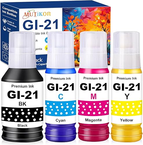 Botellas de tinta compatibles G3270 G3260 GI21 repuesto para botellas de repuesto de tinta Canon GI-21 para impresoras Canon G3270 G3260 G2260 G2270