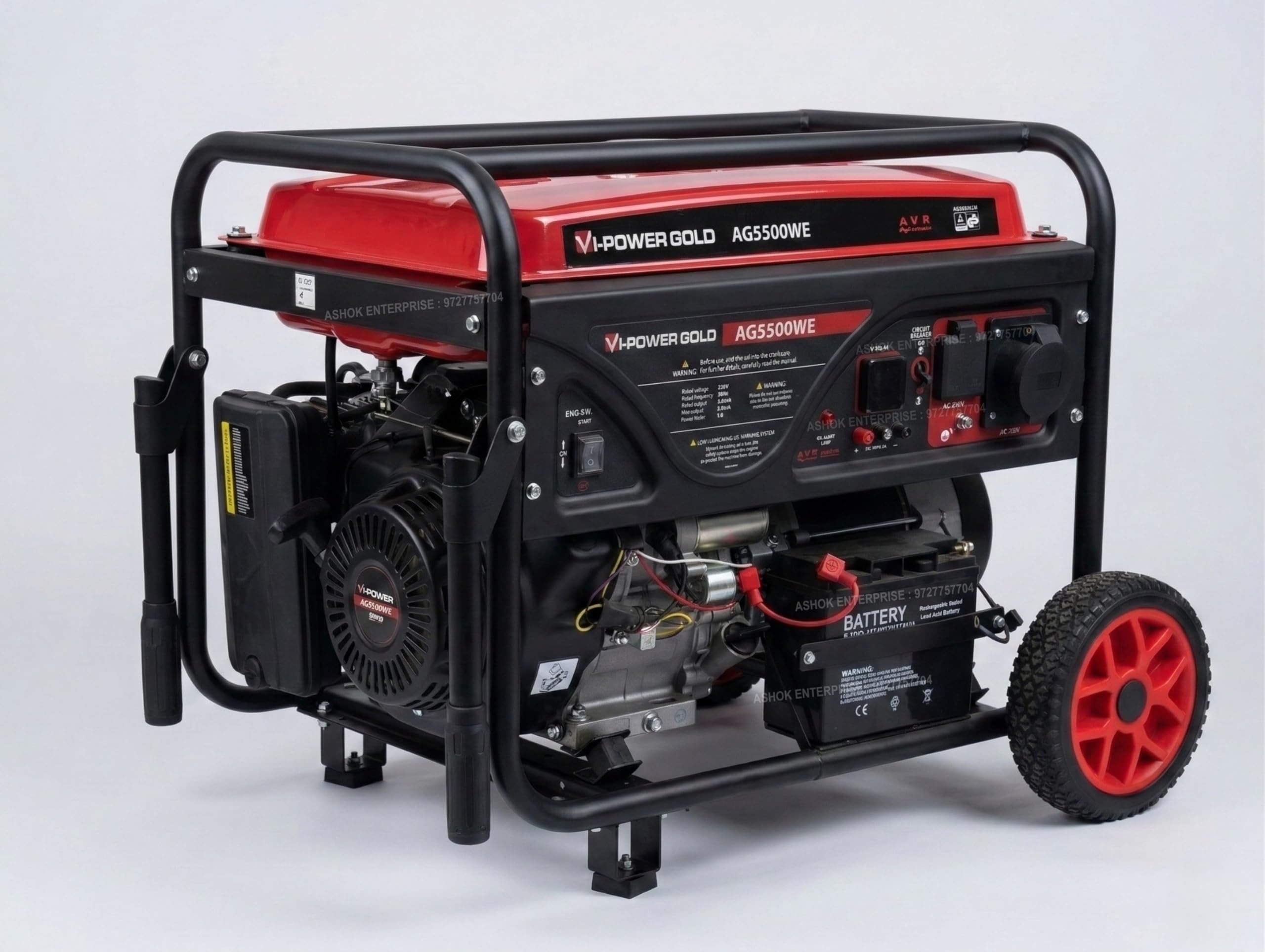 POWER GOLD 5.5 KVA SELF START GENERATOR FOR HOME AND OUTDOOR USE | 5.5 KW OR 5500 WATT GENERATOR | PORTABLE PETROL GENERAOTR-image-28
