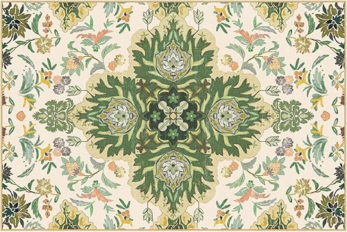 Miniatura 12 de Phantoscope Vintage Collection - Alfombra de área de 8 x 10 pies, alfombra grande para sala de estar, lavable, bohemio, antideslizante