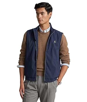 POLO RALPH LAUREN Twill Mockneck Vest French Navy MD at