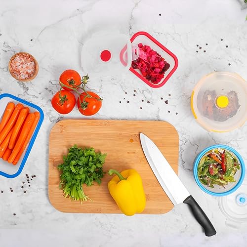 Miniatura 5 de ECOBERI Contenedores plegables de silicona para almacenamiento de alimentos, sin BPA, aptos para microondas, congelador y lavavajillas, almuerzo,