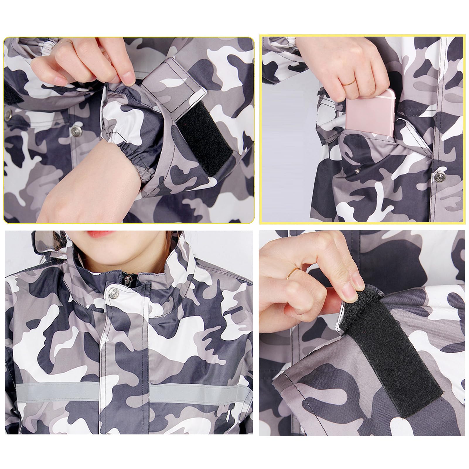Outdoor Regen Anzüge Für Männer Frauen Mit Reflektierenden Streifen Sicherheit Regenmantel wasserdichte Winddichte Regenjacke Hose