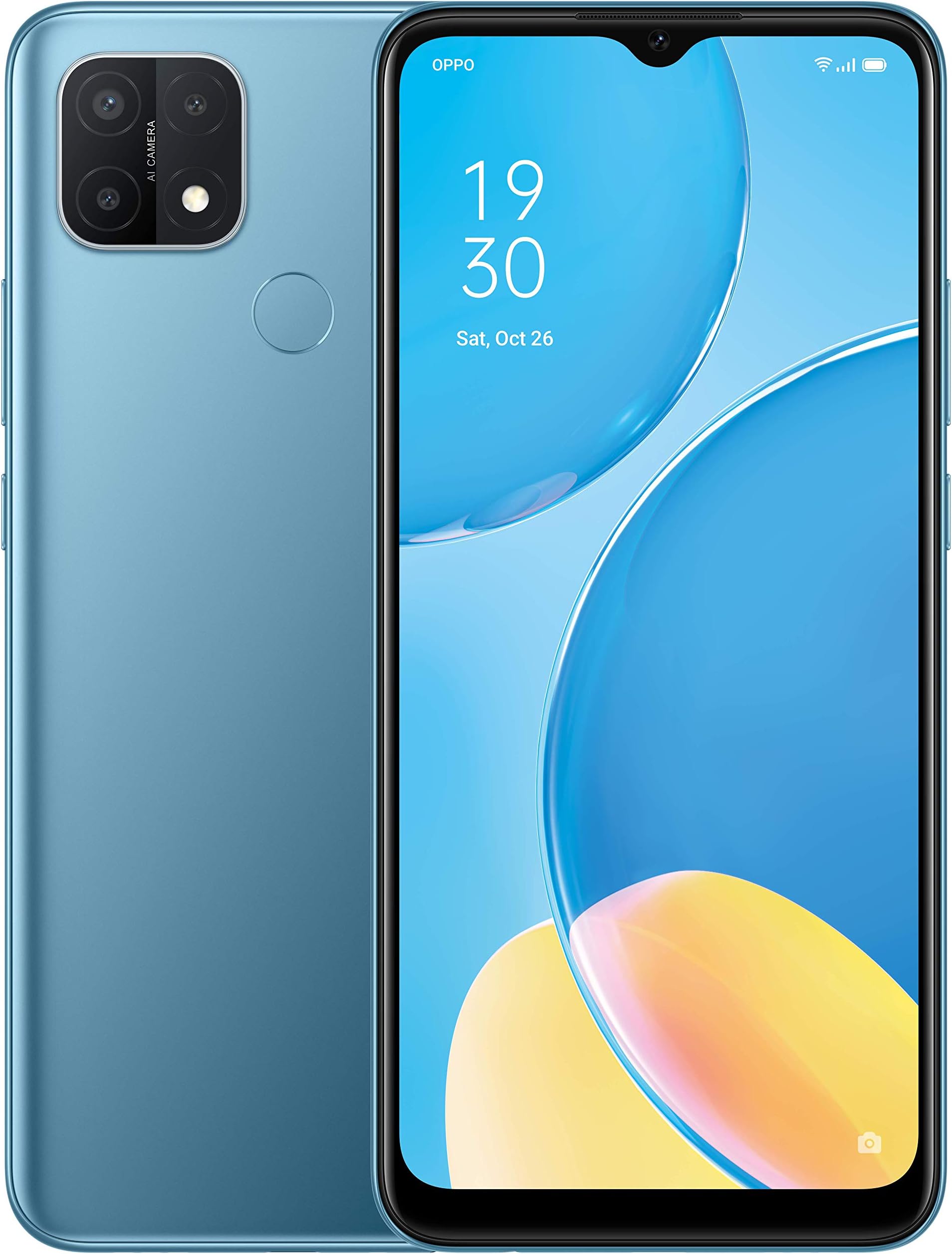 OPPO A15 - 6.5 inch, Dual sim, 32GB, Triple AI Camera Sim Free Android 10 Smartphone - Blue