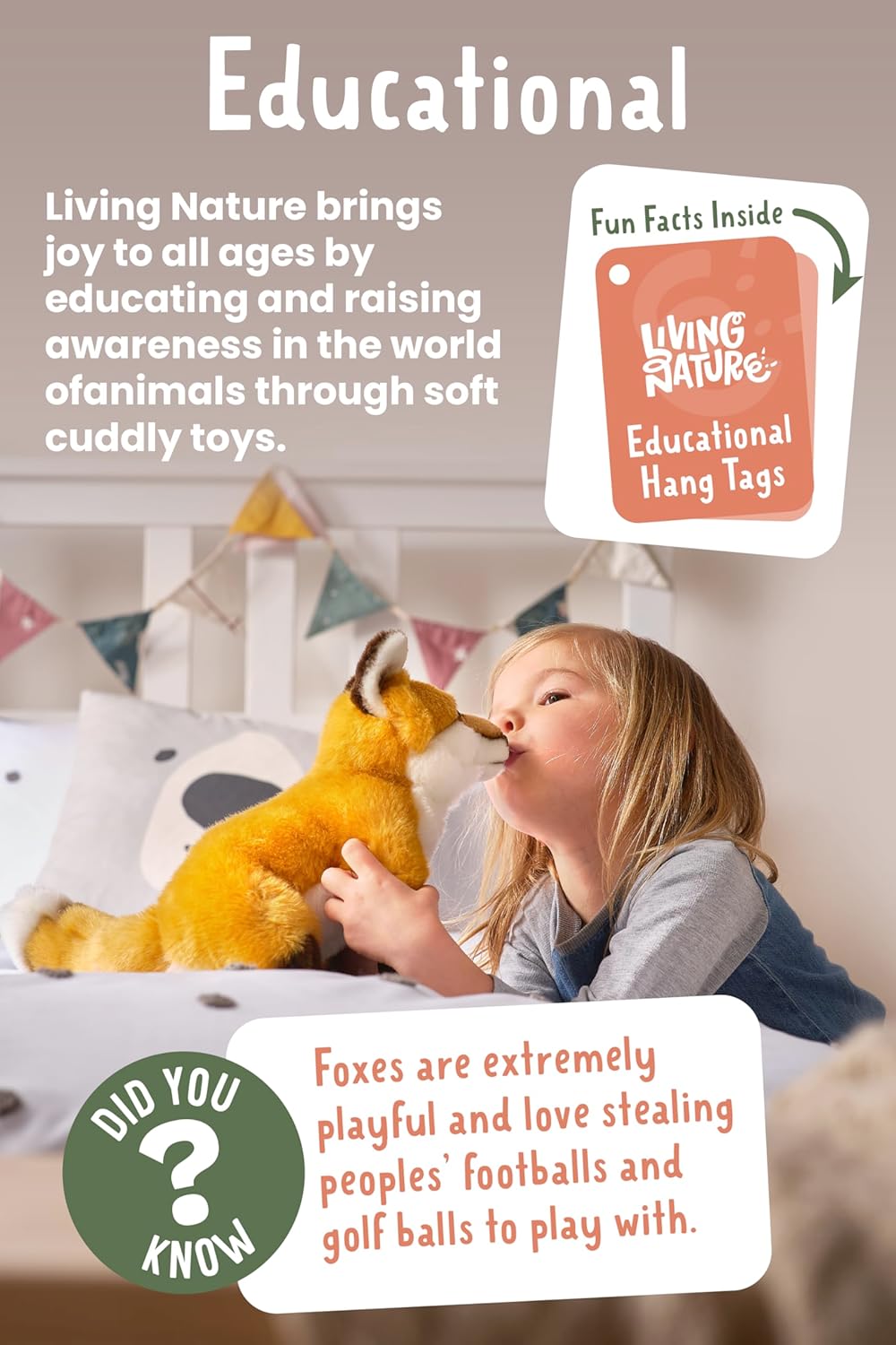 Living Nature Lion Cub Stuffed Animal | Fluffy Animal | Soft Toy Gift for Kids | 6 inches - Image 4