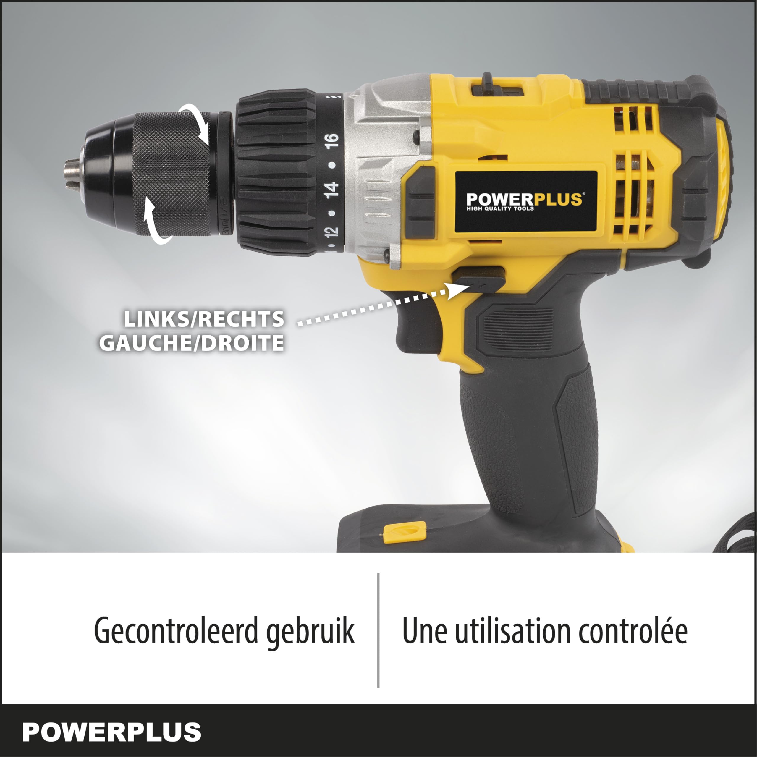POWER plus POWX00445 - Taladro/atornillador de impacto 20v li-ion 2 bat, Multicolor