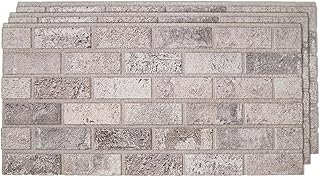 IZODEKOR 3D Brick Effect Wall Panels - Faux Brick Paneling for Living Room, Kitchen, Bathroom and More | Beige Dream - Pack of 3 Covers 16 sq ft