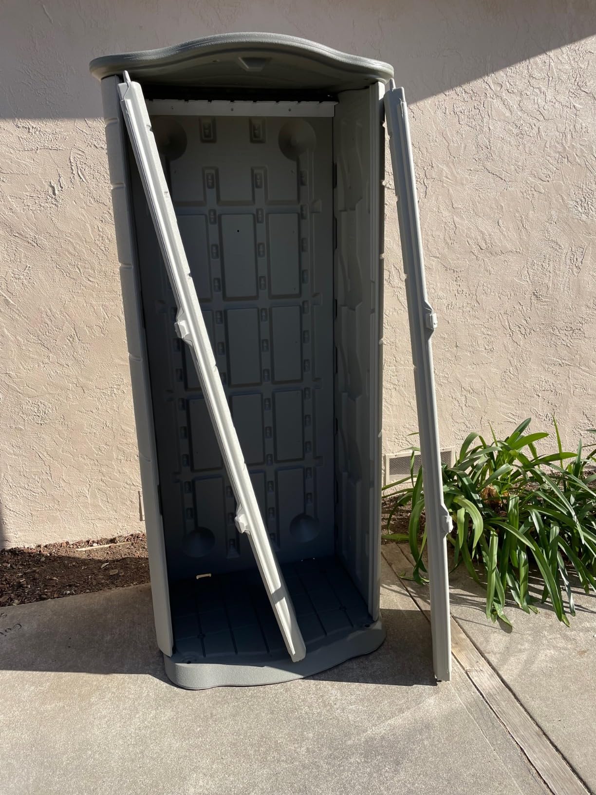 50/mo Finance Rubbermaid Large Vertical Resin Weather Resistant Outdoor Storage Shed, 4.5 x 2