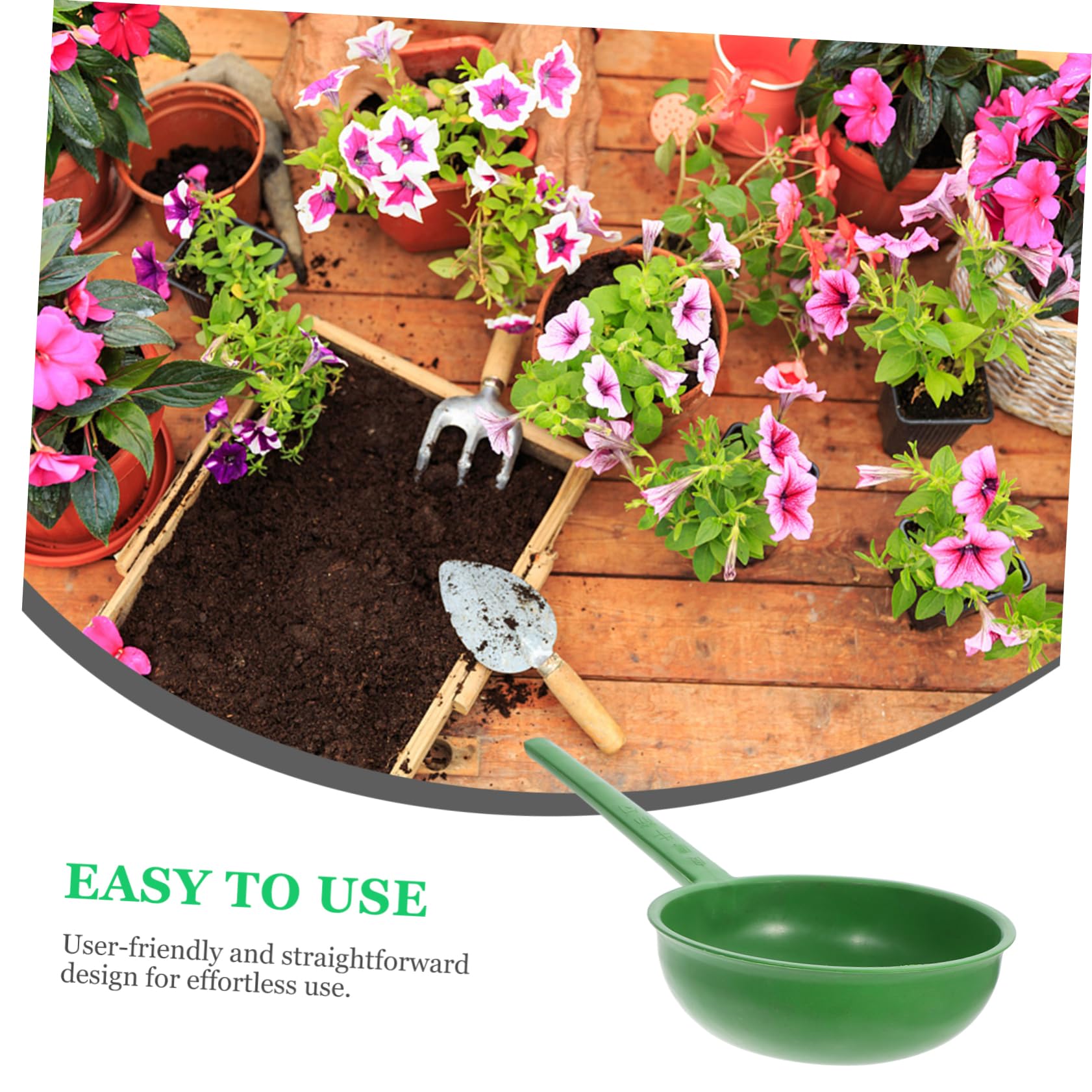 Gogogmee Long Handle Plastic Water Ladle Dipper for Efficient Watering and Fertilizing Heavy Duty Water Scoop Garden Utensil Ideal for Indoor and Outdoor Use