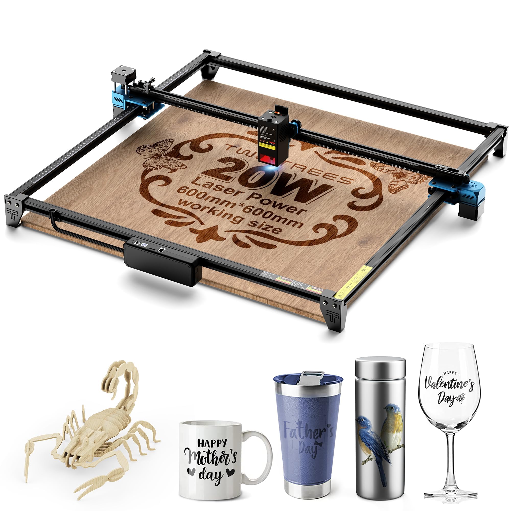 Twotrees TTS-20 Max 20000mW Laser Engraver and Cutter Machine Black-20