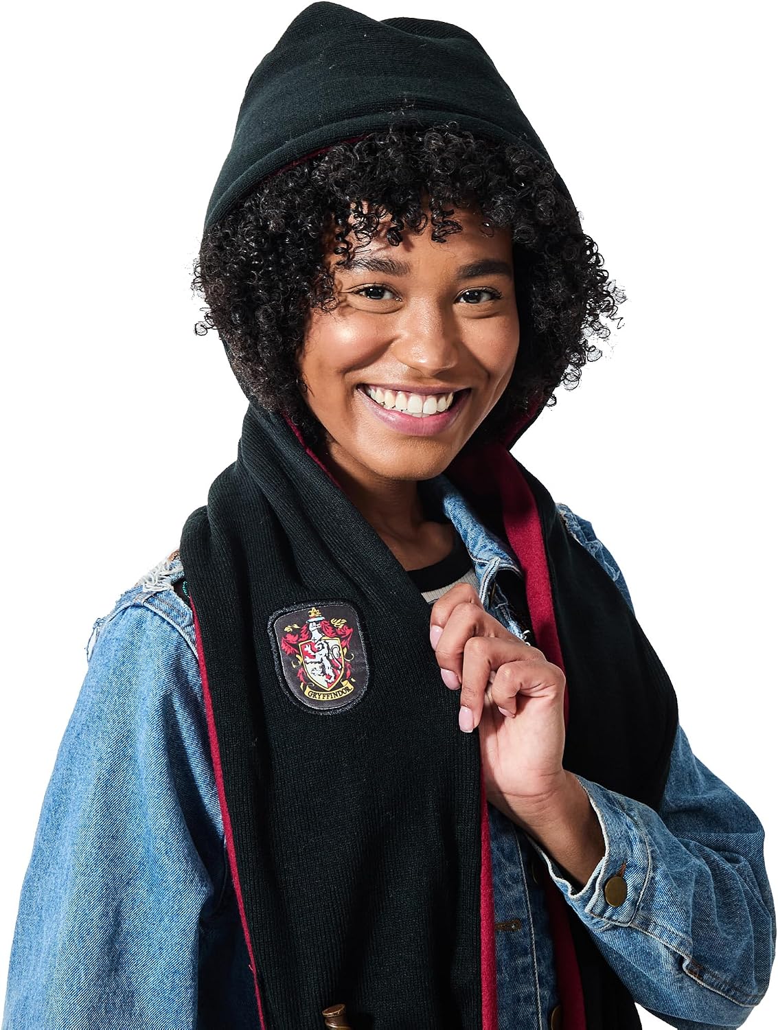 Harry Potter Gryffindor Crest Black & Red Snood with Wand Pocket