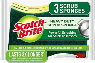 Scotch-Brite Heavy Duty Scrub Sponges, for Washing Dishes and Cleaning Kitchen, 3 Scrub Sponges