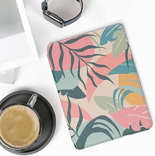 Miniatura 10 de kwmobile Funda compatible con Tienda Kindle Paperwhite 11. Generación 2022 - Funda de poliuretano para lector electrónico - Alpaca champán, verde y