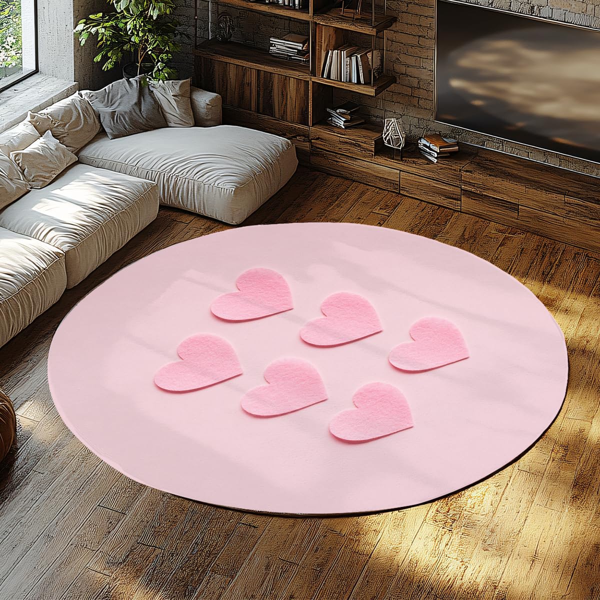 Tapis salon rose cœur doux pour créer un cocon bienveillant dans leur chambre