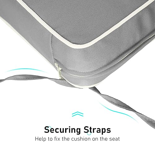 Miniatura 10 de PNP FKJP Paquete de 4 fundas de cojín para exteriores de 20 x 20 x 4 pulgadas, fundas de asiento resistentes al agua, fundas de muebles de patio,