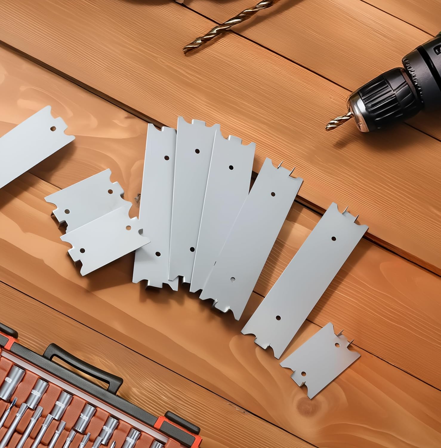 50 Pcs Nail Plates for Wood Studs, 1.5 x 2.5 Inch Nail Plate with Sharp Pointed Prongs, Anti-Nail Protection Plate Shield