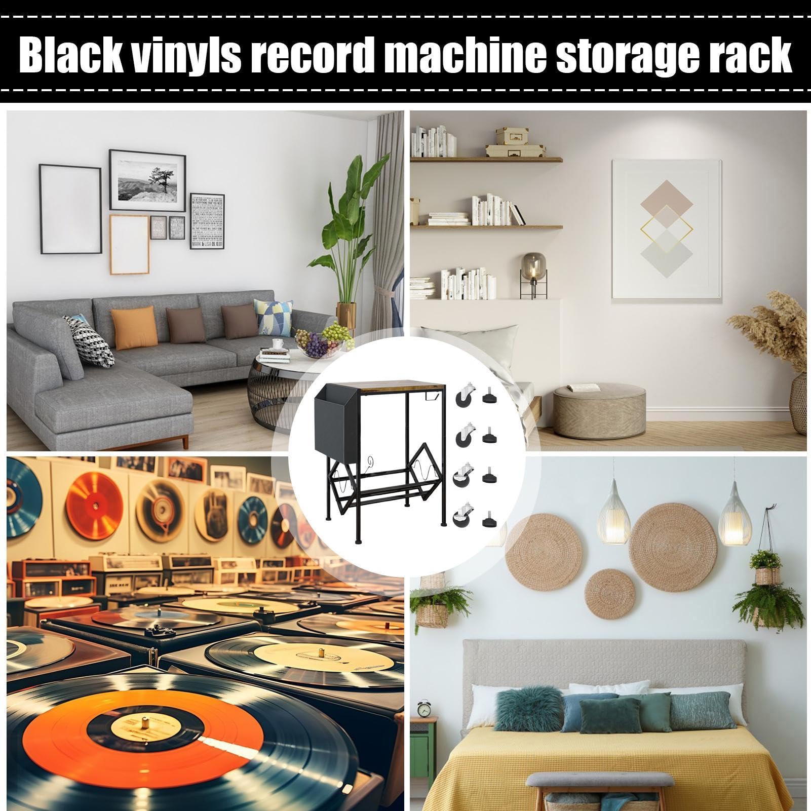 Portadischi Supporto per Vinili da Collezione Scaffale a Doppio Livello per | Portacollezioni Per Dischi Musicali per Appartamento Studio Bagno Soggiorno Ufficio d'Angolo Camera da