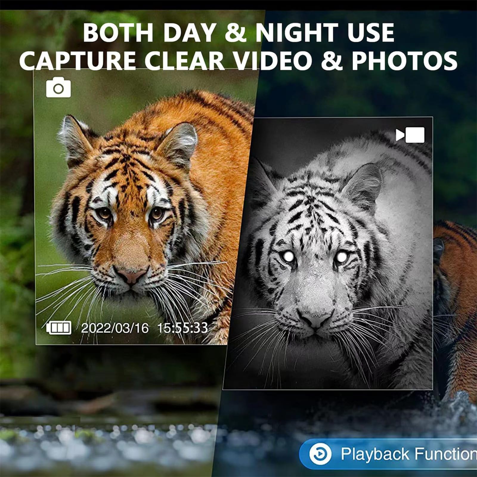 Garvee Vision Nocturne numérique 1080P – Monoculaire et Jumelles avec Zoom 5X, 7 Niveaux d’Infrarouge, Enregistrement vidéo – Idéal Camping, Observation, Chasse – Couleur Noire