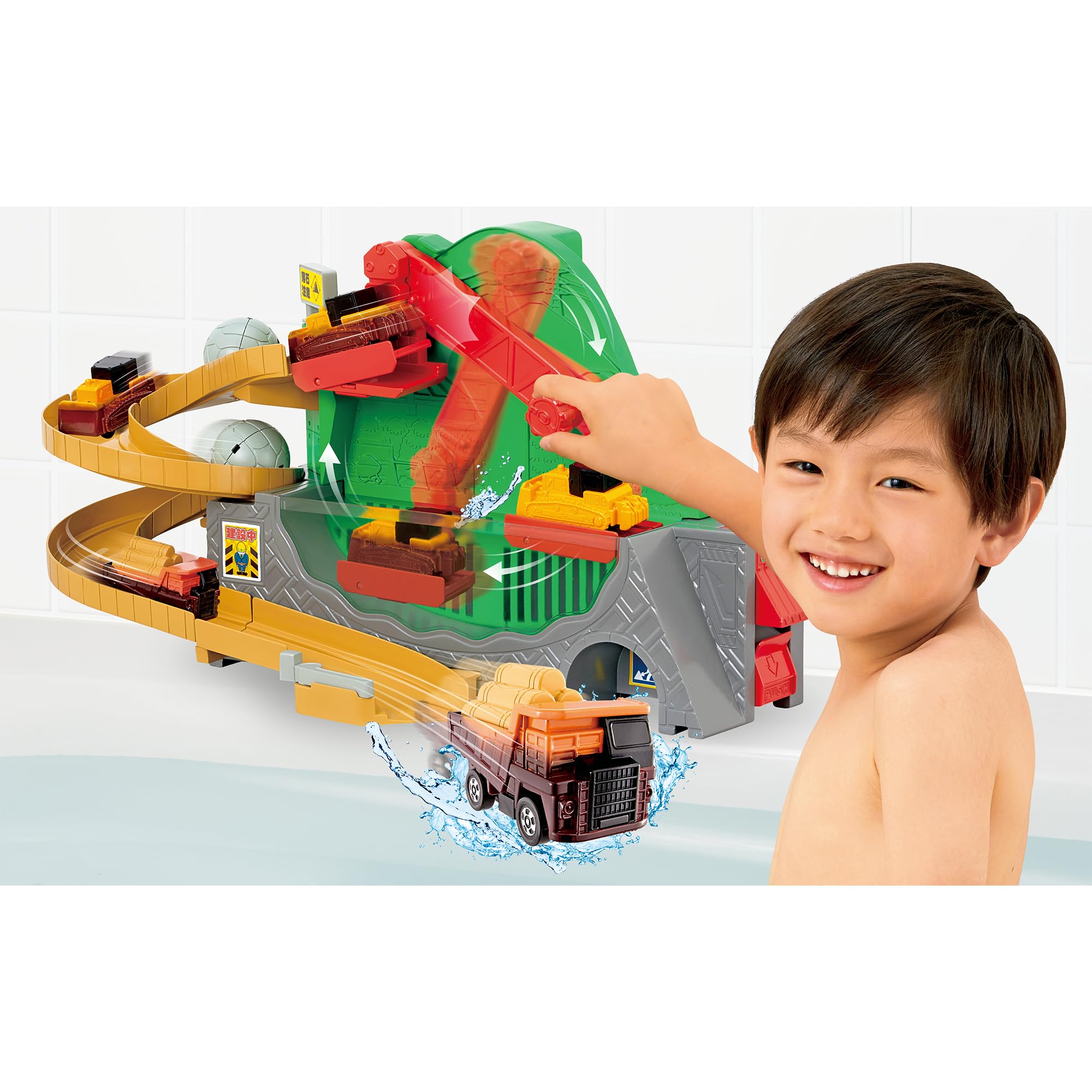 Amazon | パイロット おふろDEミニカー クレーンで運べ! 建設現場