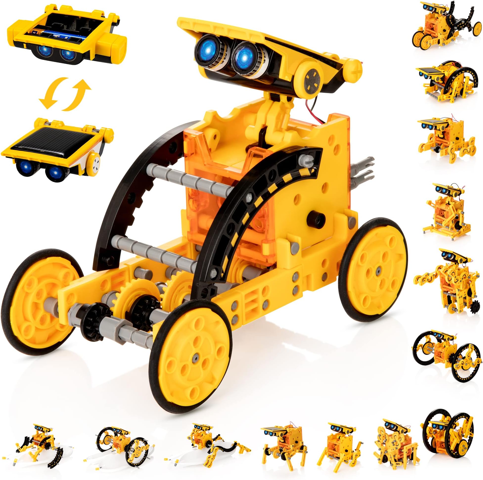 KIDWILL 14-in-1 Solar Robot Kit, Stem Projects for Kids Age 8-12, Educational STEM Science Toy, DIY Solar Power Building Kit, Robotic Set Toys Gift for Boys Girls 8 9 10 11 12 Years Old