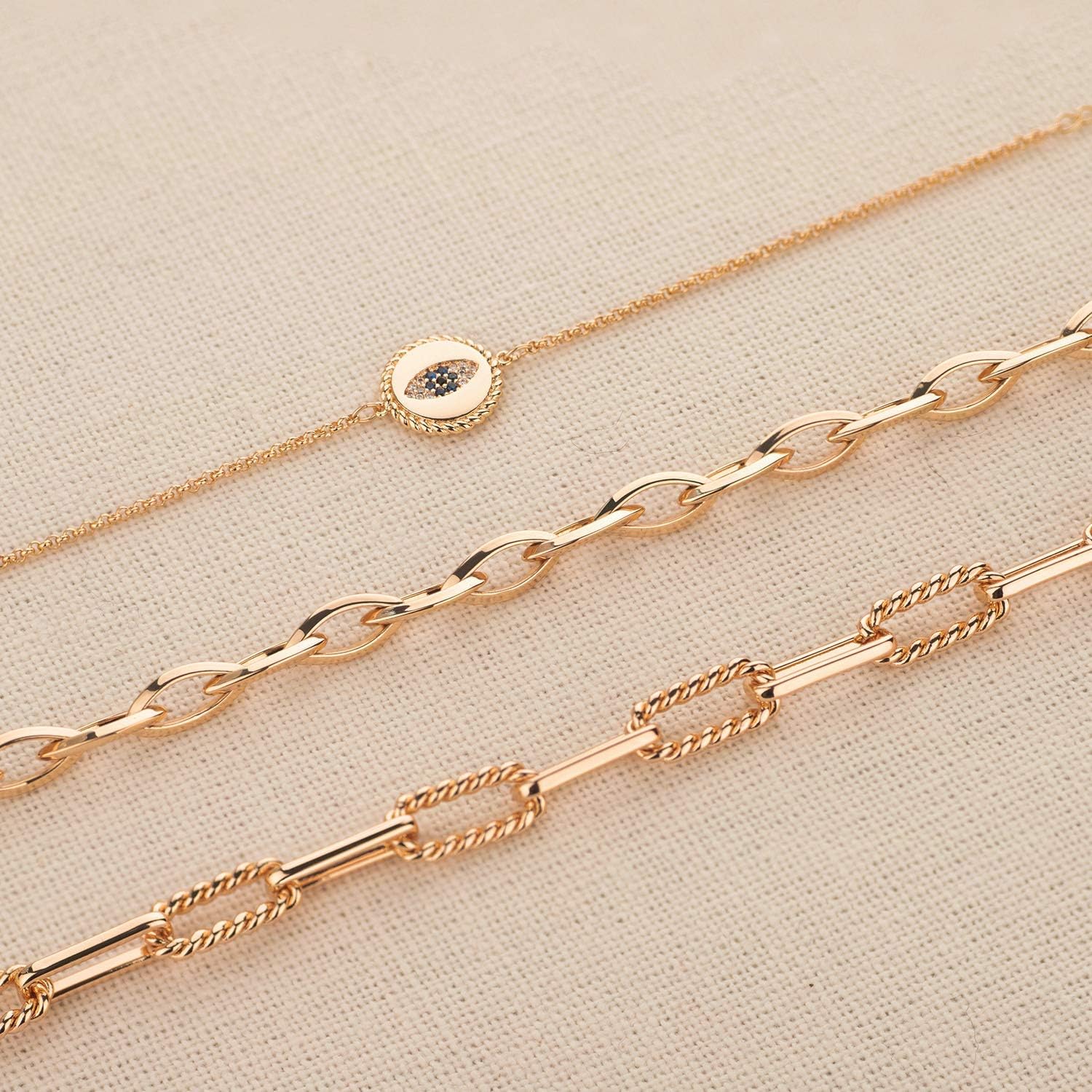 LOYATA Gold Bracelet Gold 14K Gold Filled Dainty Chain Simple Jewelry Gift for Women - Image 6
