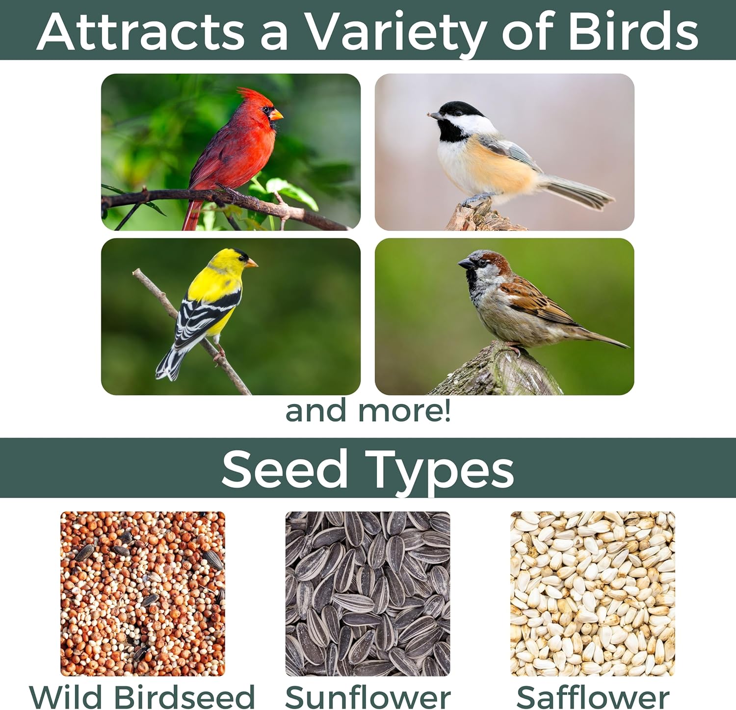 North States Village Collection - Large Log Cabin Bird Feeder: Hanging Bird Feeder for Outdoors, Holds 8 Pounds of Seed