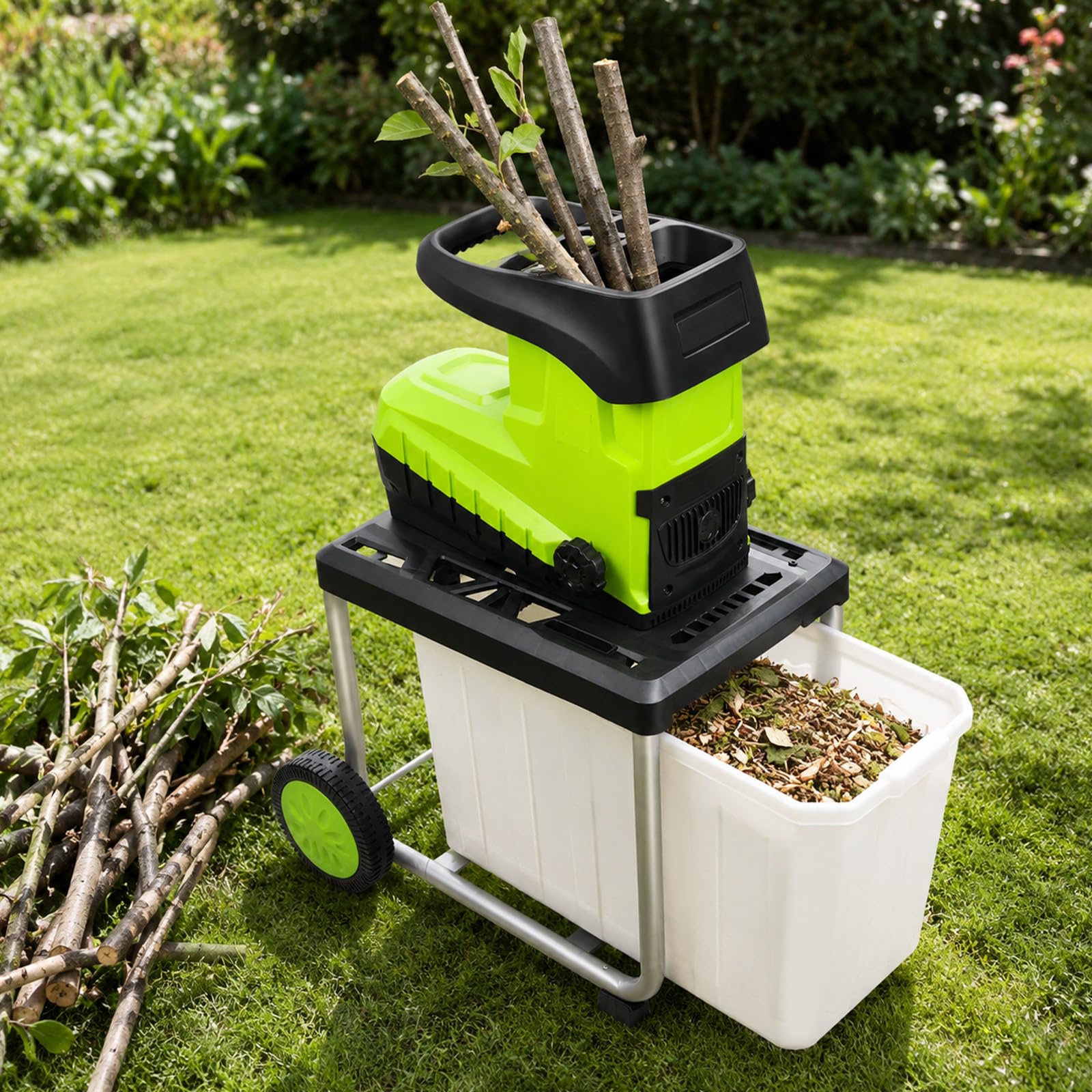 Broyeur De Branches Électrique 2800w pour Branches Jusqu'À 45mm