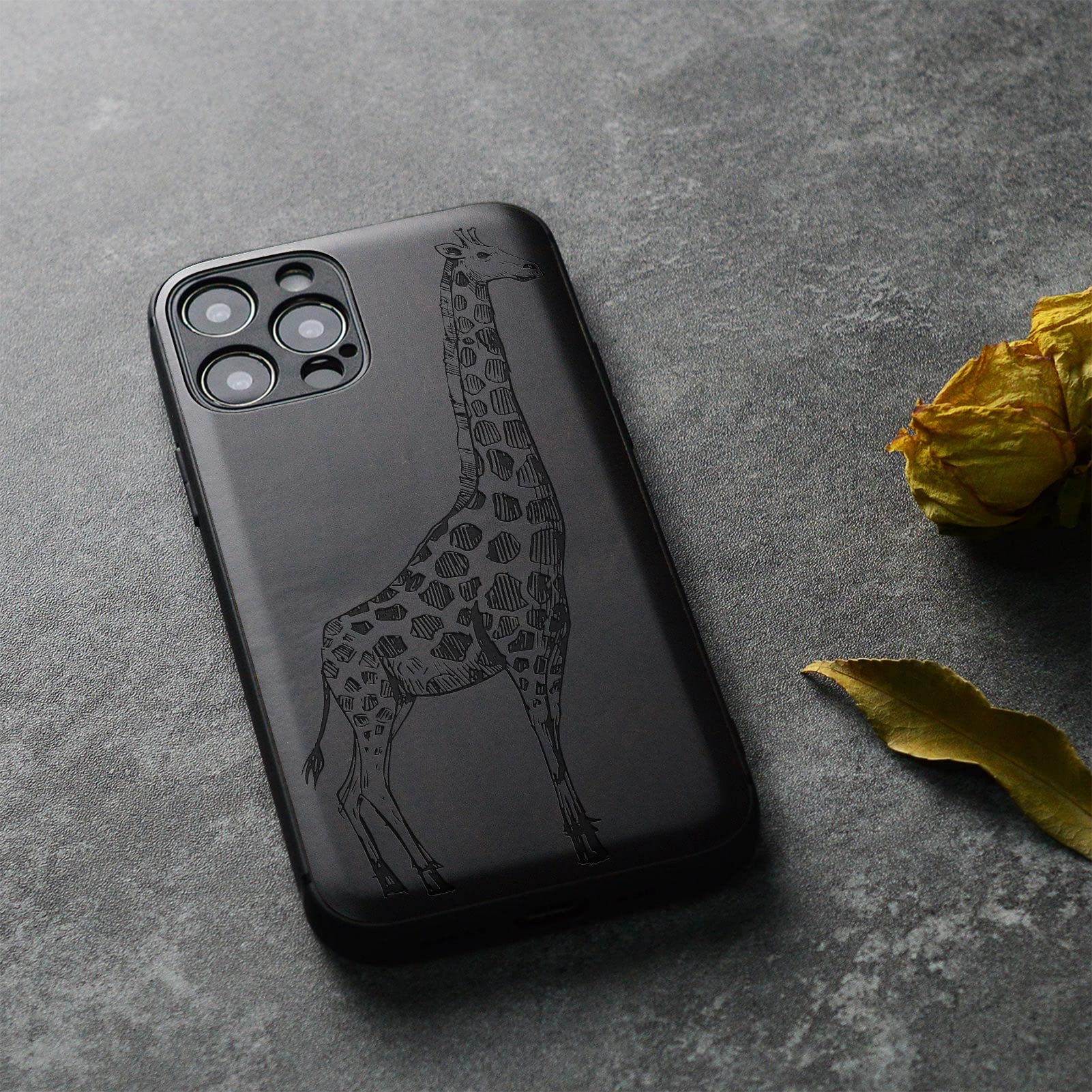 Carveit Custodia per iPhone 12 Pro Cover avec Magnetico Case Legno