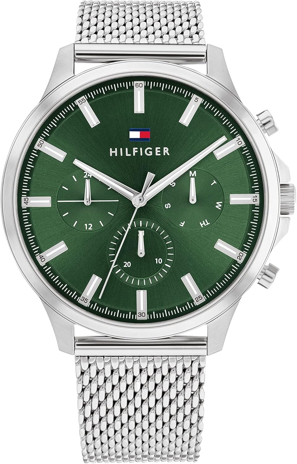 Tommy Hilfiger Orologio Analogico Multifunzione al Quarzo da Uomo con Cinturino in Maglia Metallica in Acciaio Inossidabile Argentato - 1710499 Tommy Hilfiger Orologio Analogico Multifunzione al Quarzo da Uomo con Cinturino in Maglia Metallica in Acciaio Inossidabile Argentato - 1710499