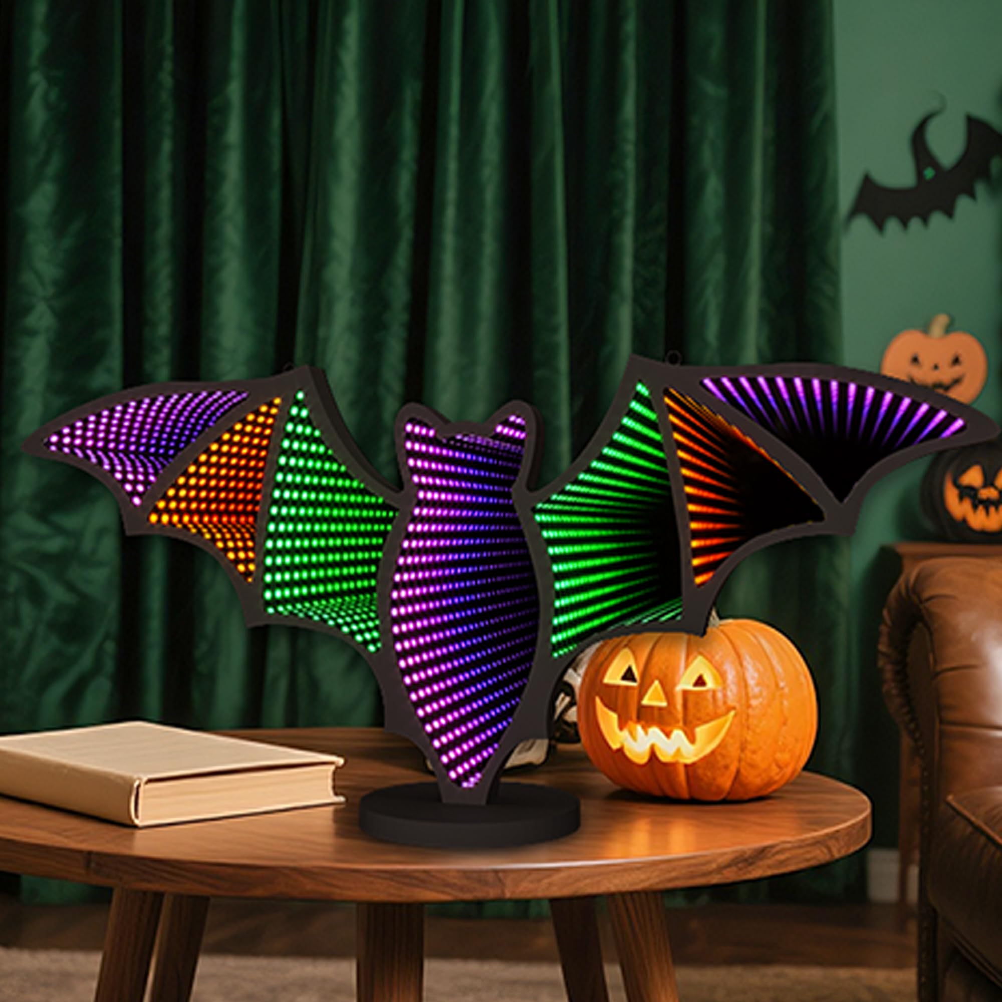Snapklik.com : Beatineon Bat Neon Signs,3D Infinity Mirror Light For ...