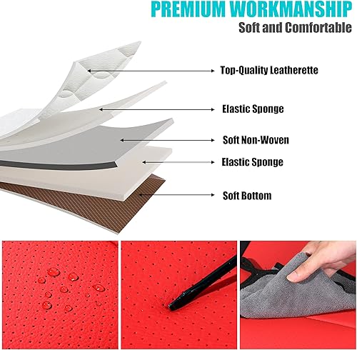 Miniatura 6 de AOOG Fundas de asiento de automóvil de cuero para Honda CRV, fundas de asiento impermeables de piel sintética para Honda CRV 2017, 2018, 2019, 2020,