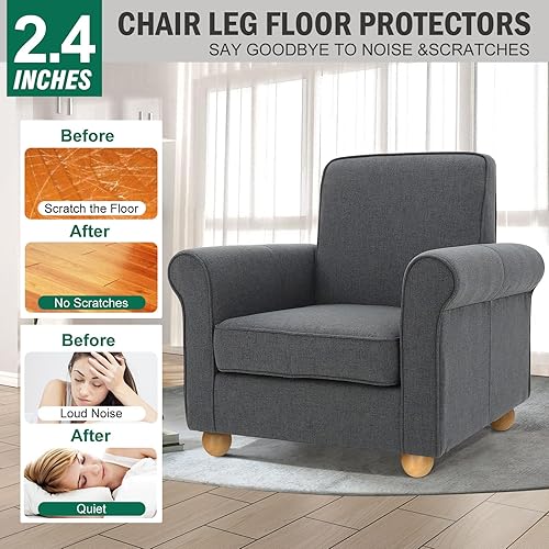 Miniatura 4 de FoDau770 Patas de madera de goma para muebles de 2.4 pulgadas, patas de sofá modernas de mediados de siglo, patas de sofá resistentes, patas de