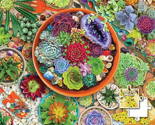 Miniatura 3 de Springbok 's - Rompecabezas de 1000 piezas para jardín suculento, fabricado en Estados Unidos