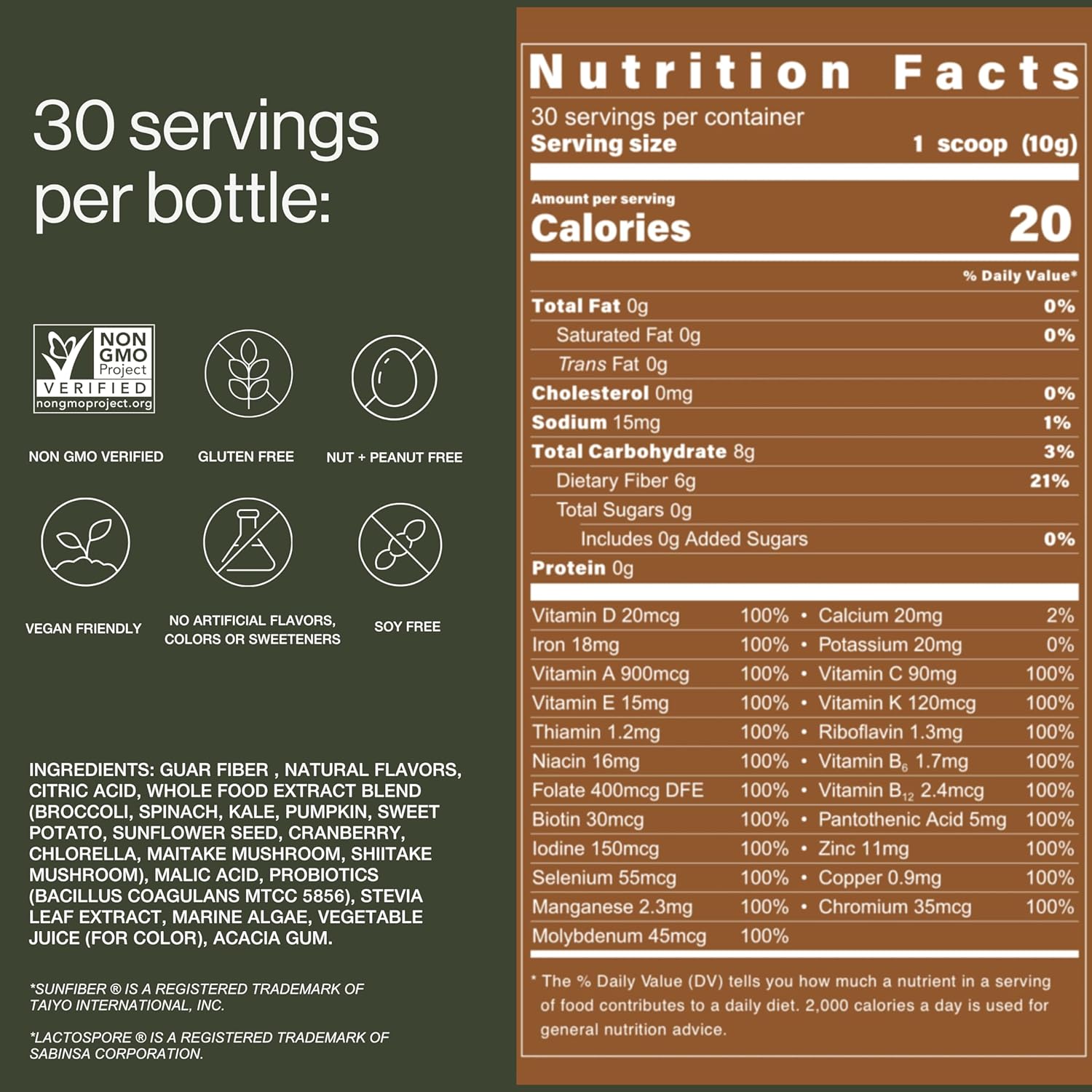 B.WILD Plant-Based Multivitamin Superfood Drink Mix – Bold Fruit Punch Flavor with Vitamins, Minerals, Prebiotics & Probiotics for Gut Health & Daily Wellness – 30 Servings – Vegan, Gluten-Free