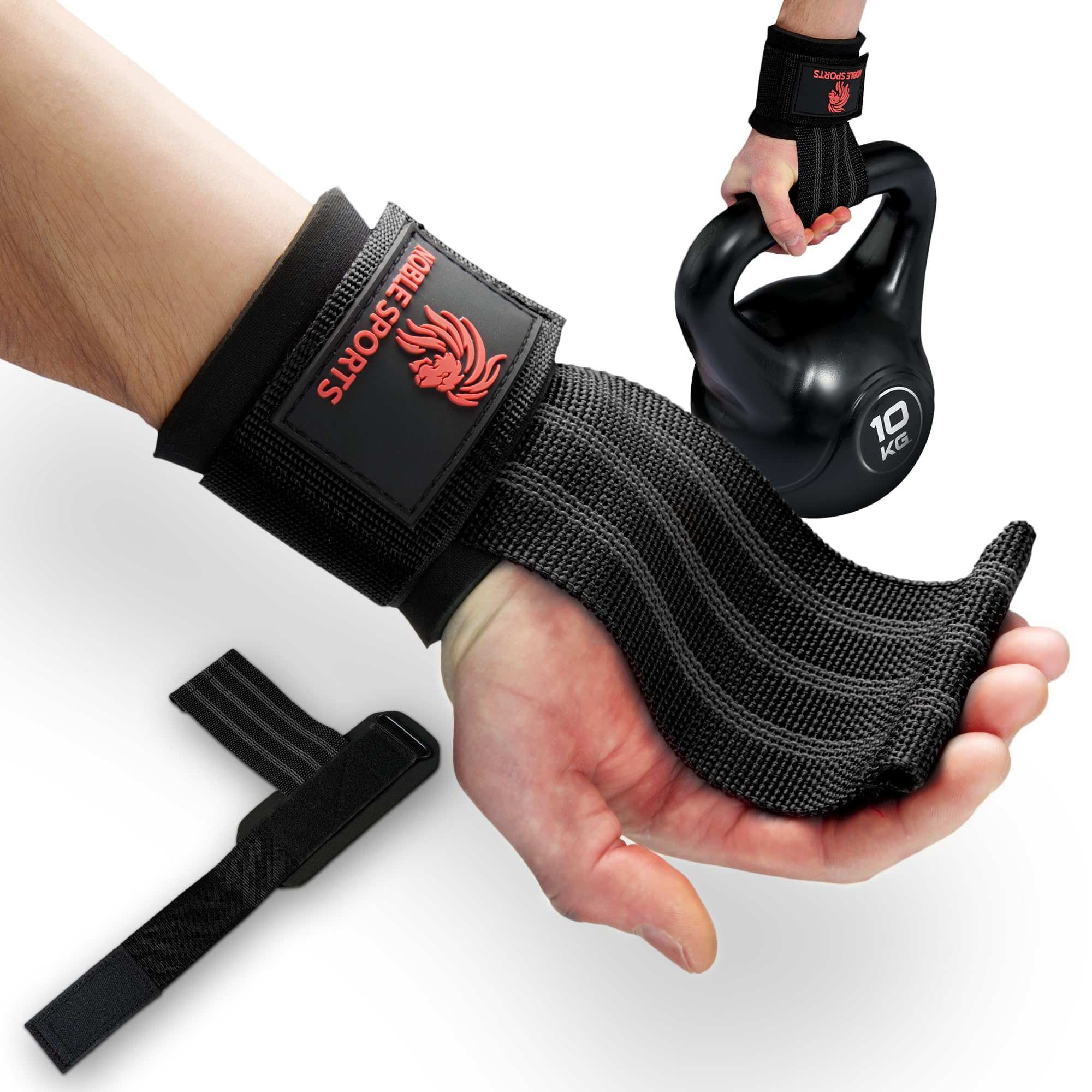 EVO SPORTS FUEL Zughilfen 60cm - Profi Lifting Straps Für Mehr Griffkraft