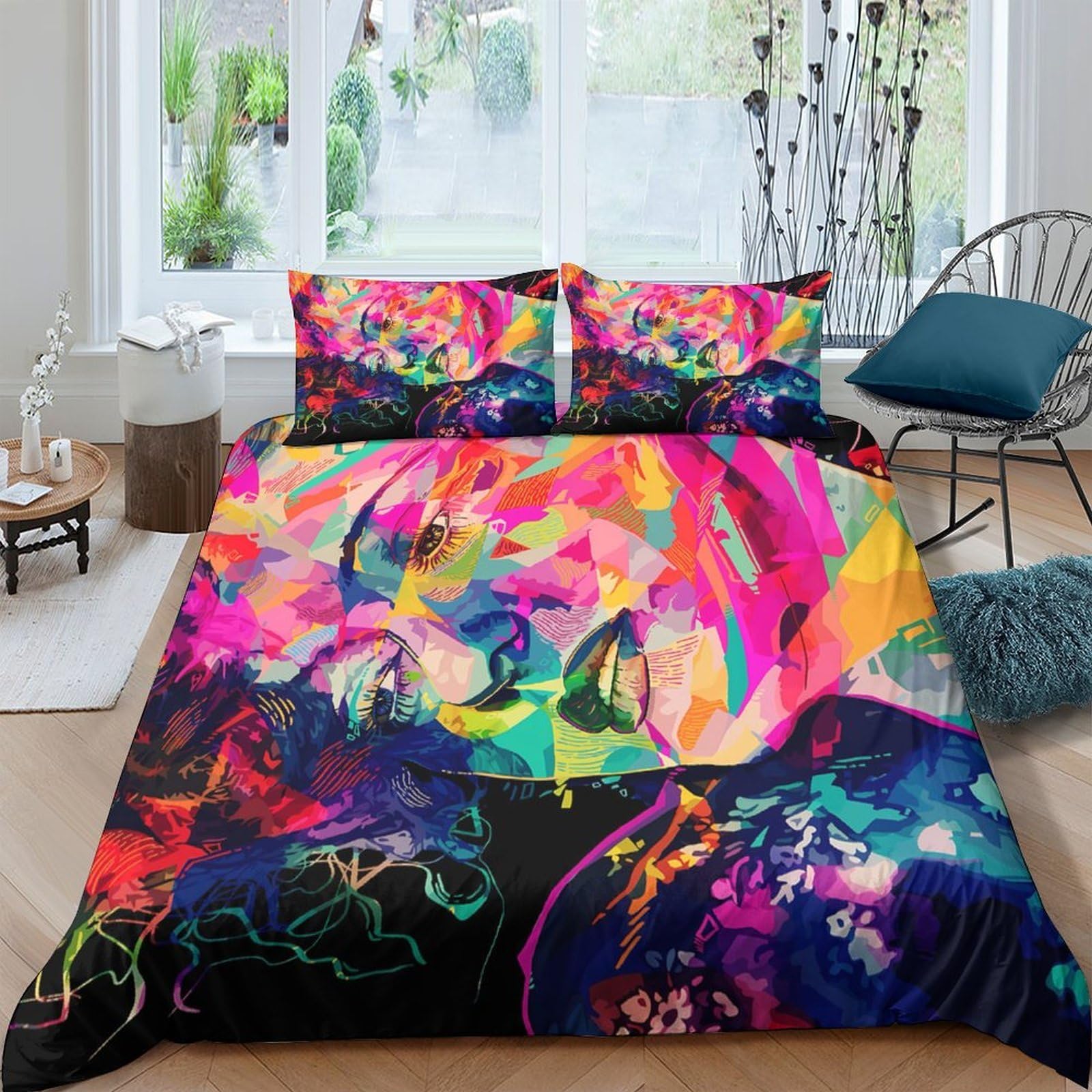Ctjqhvkz Style-10 3D Printed Abstract Rainbow Fitted Sheet Microfiber Vibrant Splash Mattress Cover For Bedroom Guest Room Easy Care Decor Single（135X200cm）