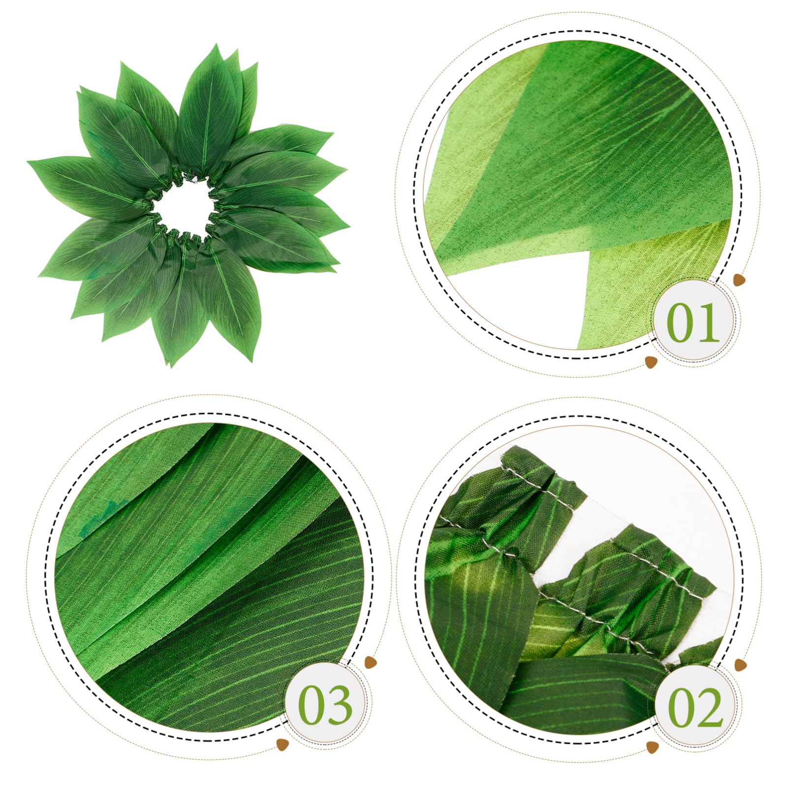 ABOOFAN Hawaiian Grass Skirt for Children Tropical Leaf Hula Skirt Costume Luau Party Dress up Accessory 14 Inch Lightweight Kids Fancy Dress - Image 2