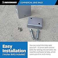 Vista 6 de Sandbaggy Portabicicletas comerciales Diseño rectangular moderno Instalación en el suelo (pernos de anclaje incluidos) Aluminio fundido