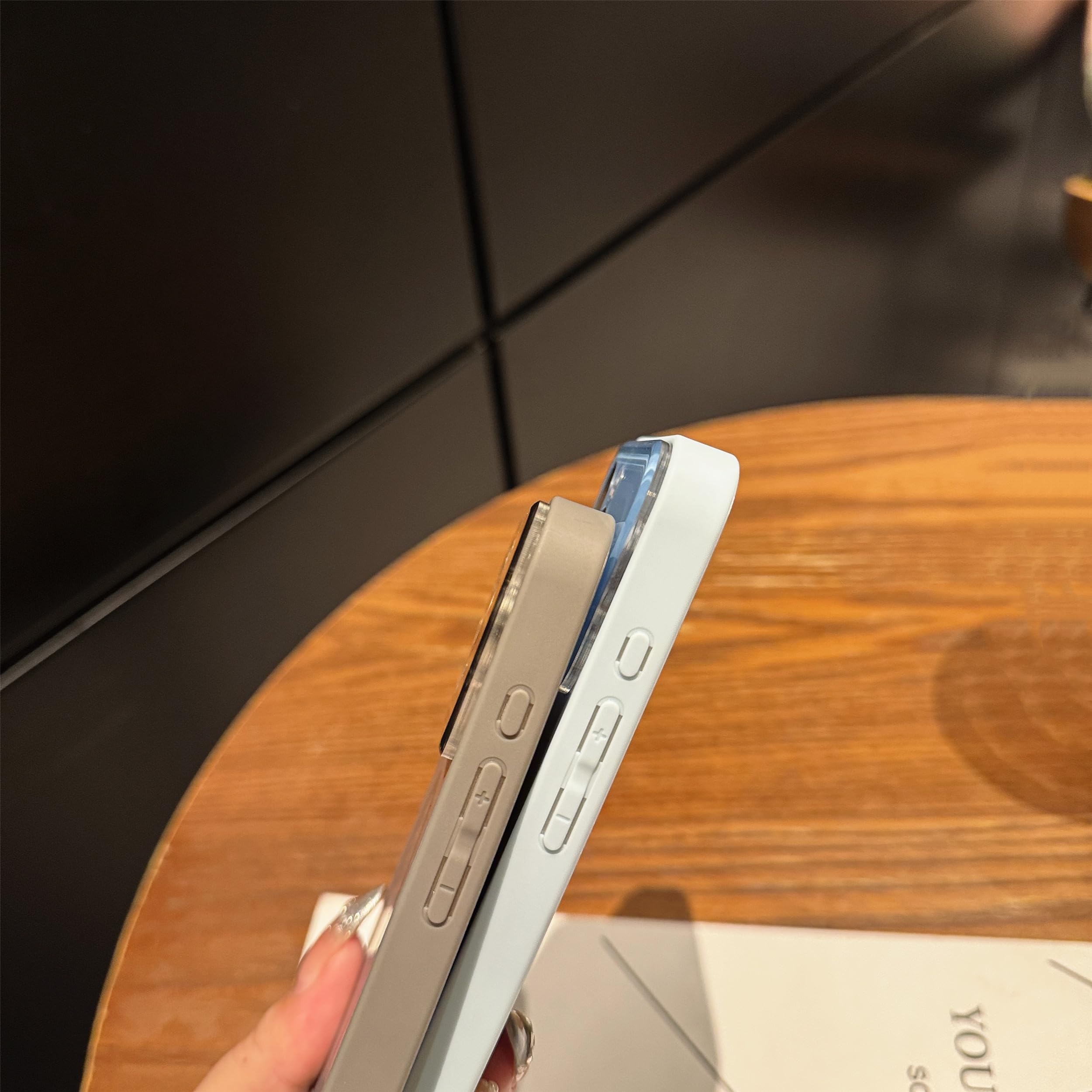 Luksusowe szklane etui z magnetycznym matowym obiektywem na iPhone'a 14 (do iPhone'a 14/różowe)