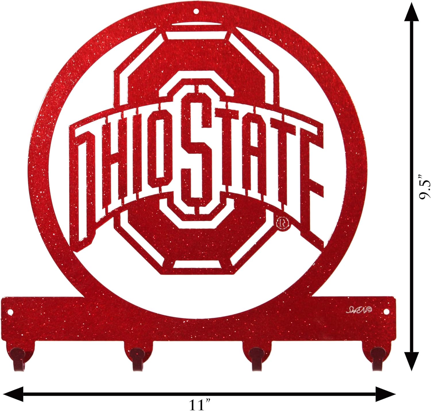 SWEN Products Ohio State Buckeyes Metal Key Chain Hanger - Leash Holder
