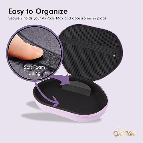 Miniatura 16 de Sonix Funda protectora para auriculares Apple AirPods Max | Estuche de transporte de viaje, bolsa de almacenamiento portátil, compatible con el modo