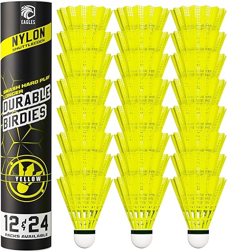 EAGLES Bádminton Birdies - Juego de bolas de nailon para práctica de béisbol en interiores y exteriores, estables y duraderas para niños y adultos