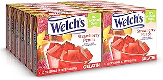 Welch's Strawberry Peach Gelatin, 3.99 Oz, Pack of 12