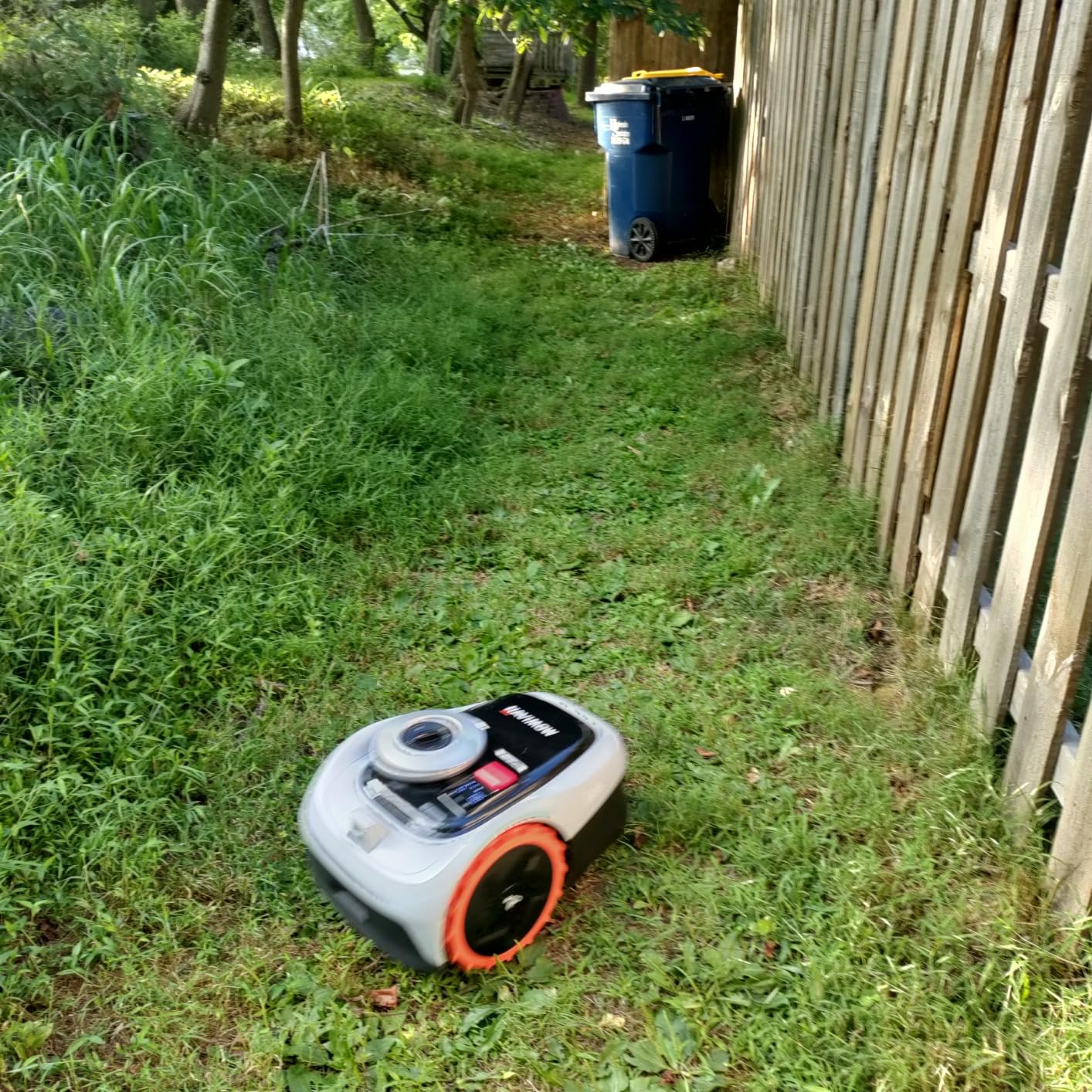 Segway Navimow i105N identifying obstacles in a family yard