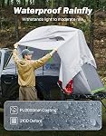 JoyTutus Pickup Truck Tent Waterproof PU2000mm Double Layer for 2Person Portable Truck Bed Tent 5.5'-6' Camping Preferred
