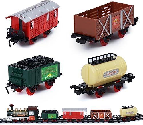 Miniatura 2 de Enchanting Christmas Express - Juego de tren de juguete con pilas, juego de 16 piezas de tren de juguete para vacaciones mágicas, cumpleaños