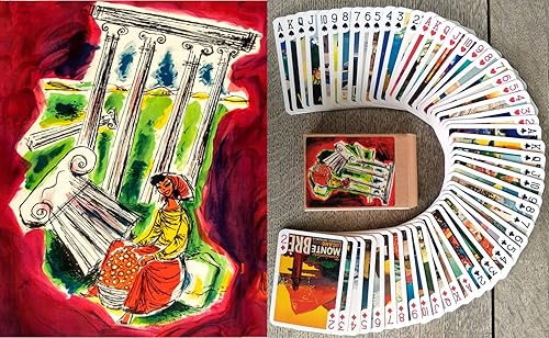 Carteles europeos de viaje baraja de póquer 54 cartas diferentes vintage europeos anuncios retro